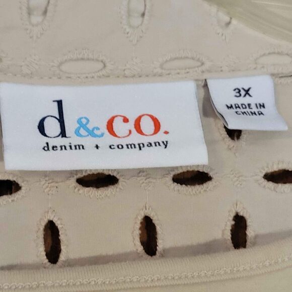 2 piece Women's Size 3X d.&co. Denim + Company Top - Picture 4 of 7